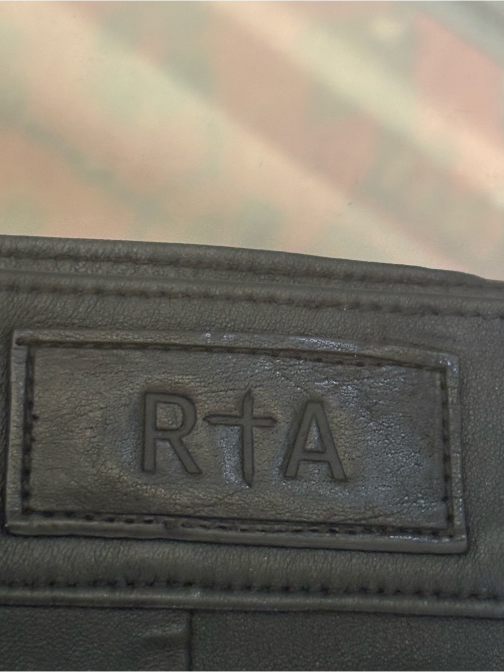 RtA Genuine Black Leather Belted Mini Skirt ✨ EUC - Picture 6 of 7